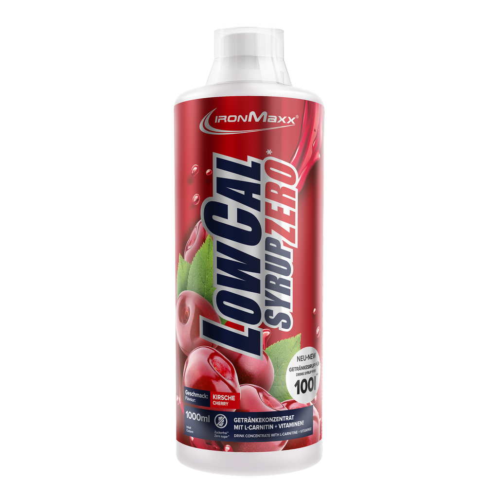 LowCal Syrup Zero - 1000ml Bottle - Cherry