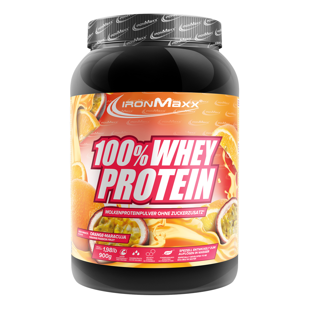 100% Whey Protein - 900g Tub - Orange-Passion Fruit