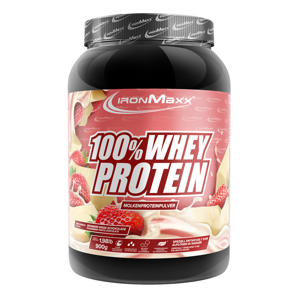 100% Whey Protein - 900g Tub - Strawberry-White Chocolate