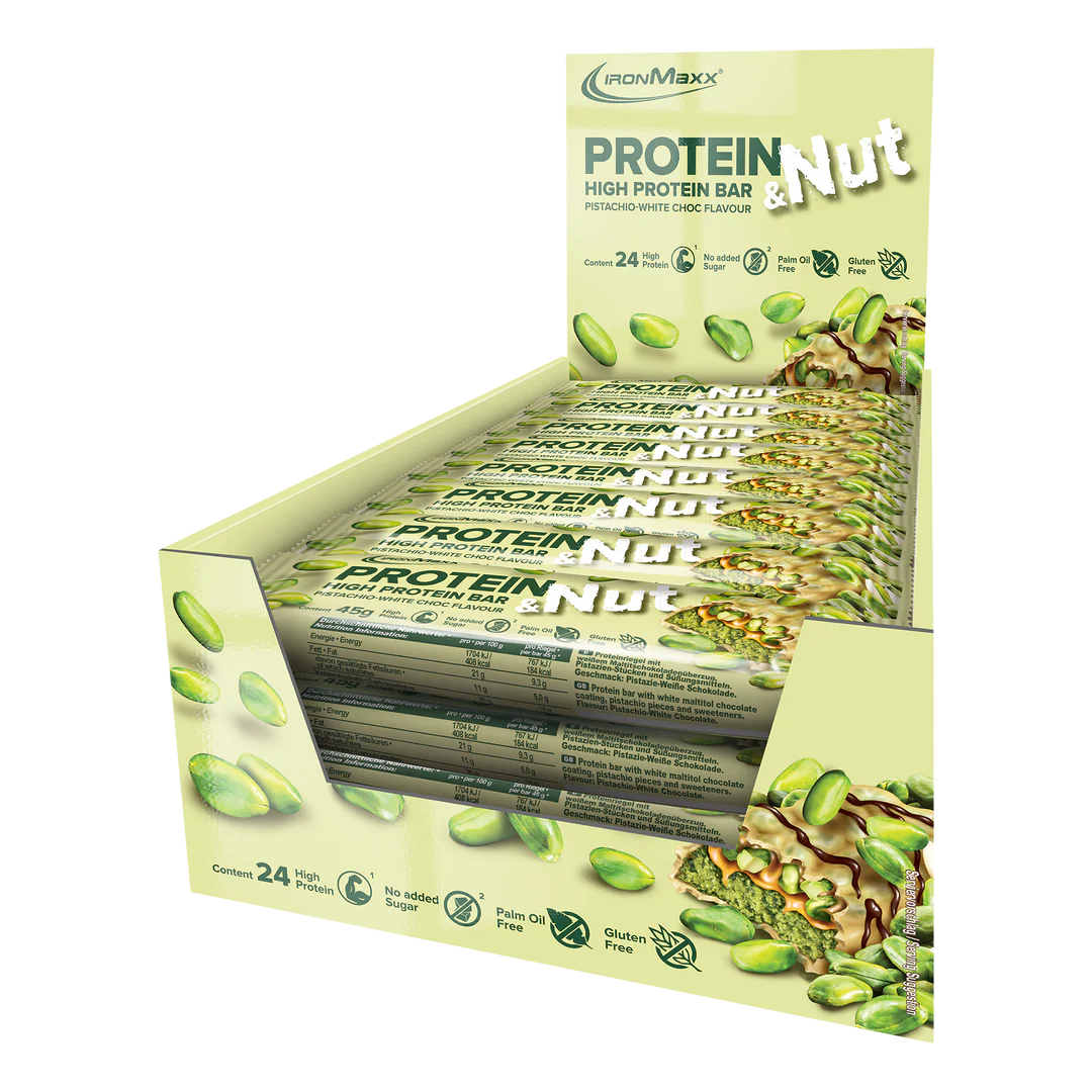 Protein & Noten Pistache-Wit Choc - 45g (in display van 24) - (24)