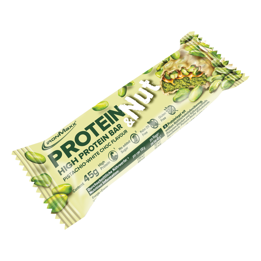 Protein & Noten Pistache-Wit Choc - 45g (in display van 24)
