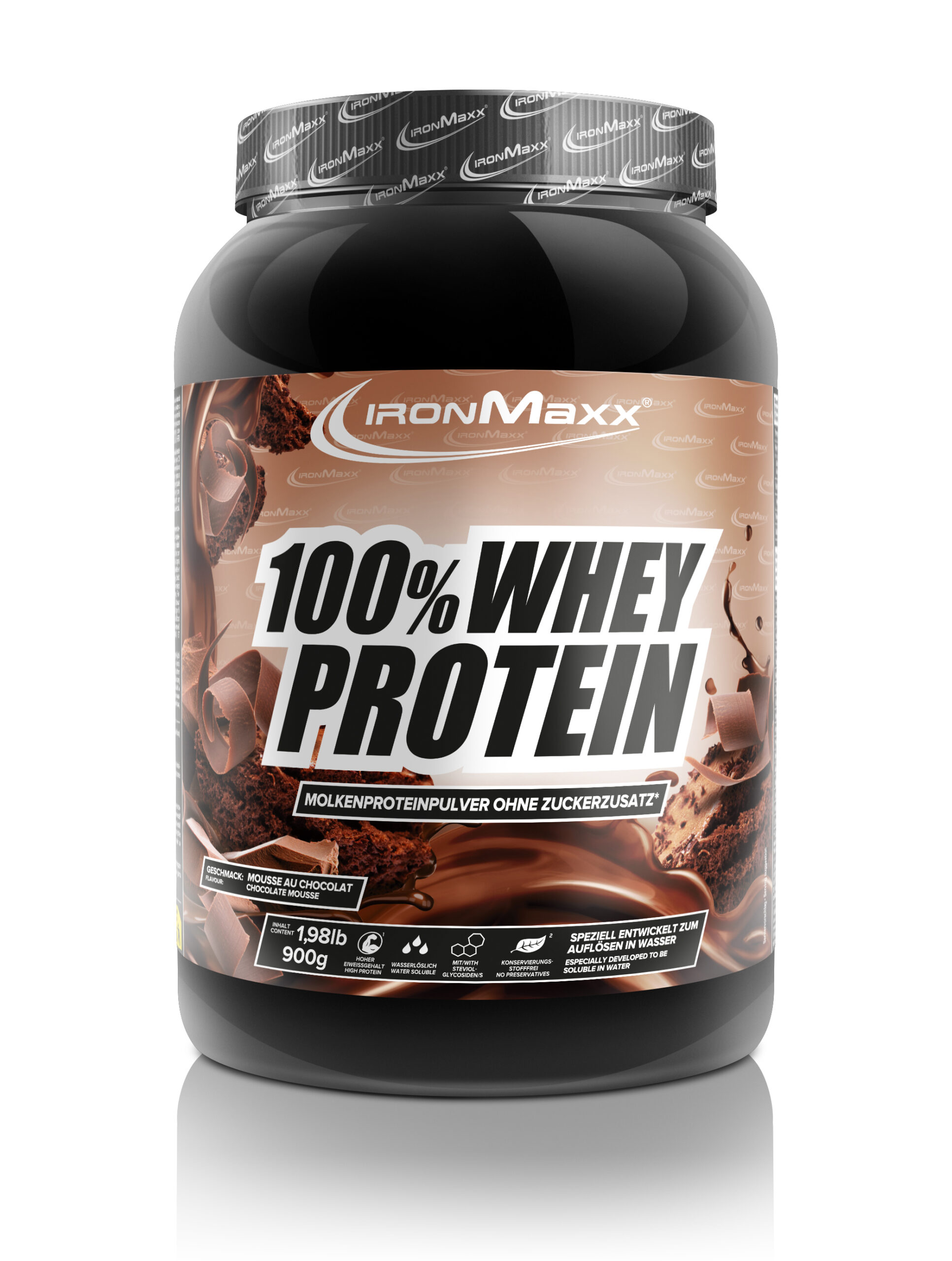 100% Whey Protein - doos 900 g - mousse au chocolat