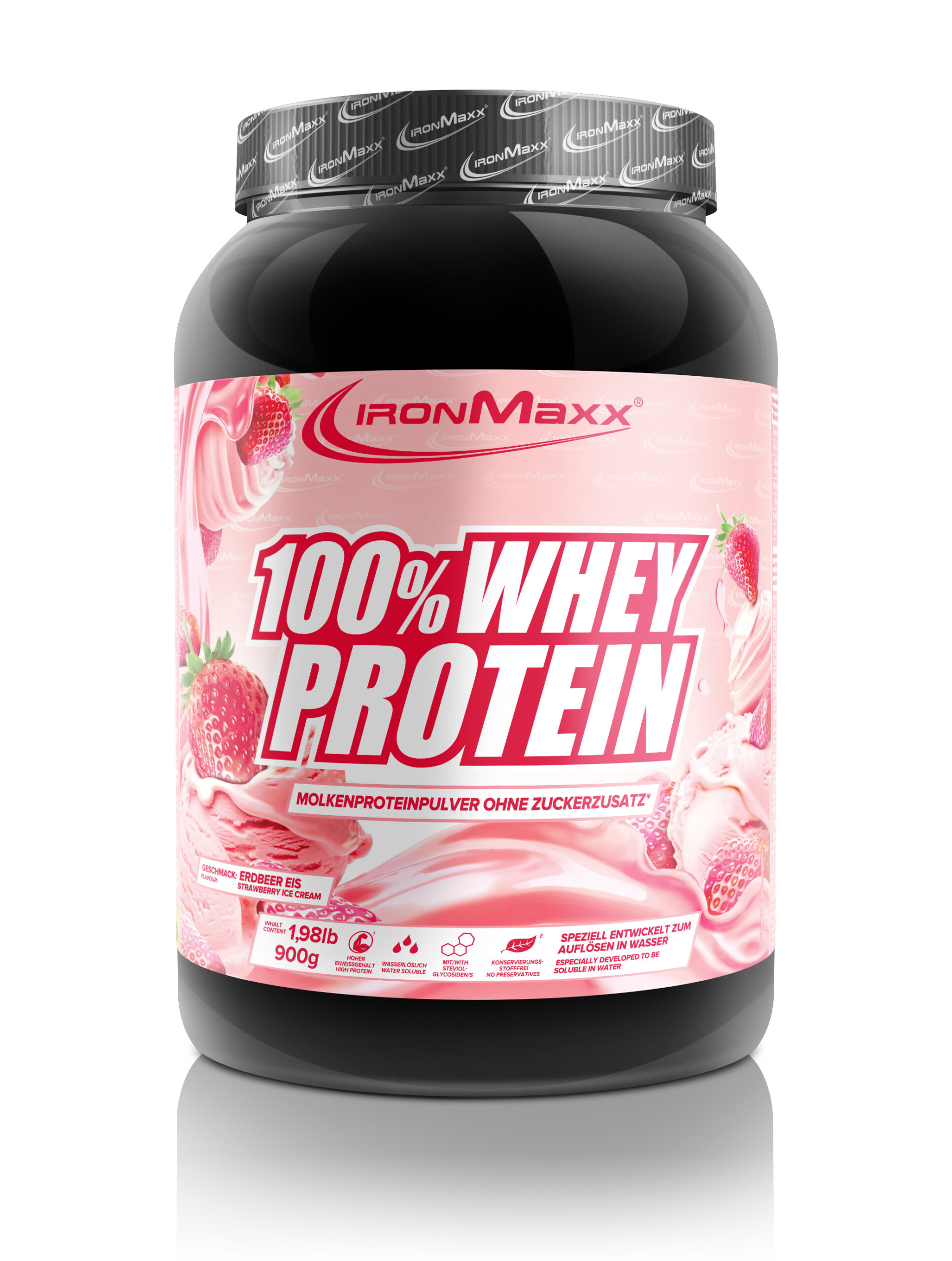 100% Whey Protein - 900g Box - Strawberry Ice Cream