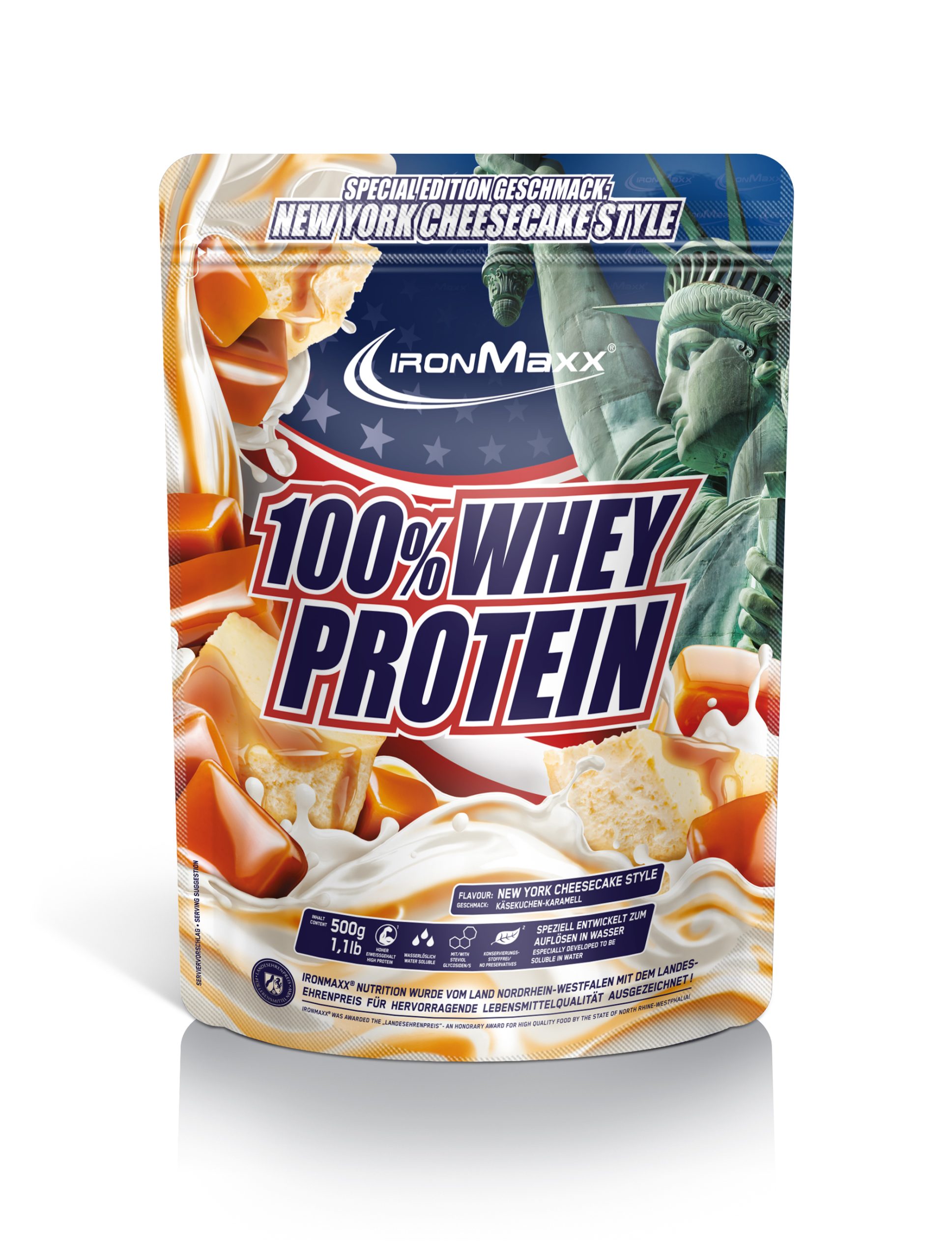 100% Whey Protein - zak 500 g - New York cheesecake-stijl